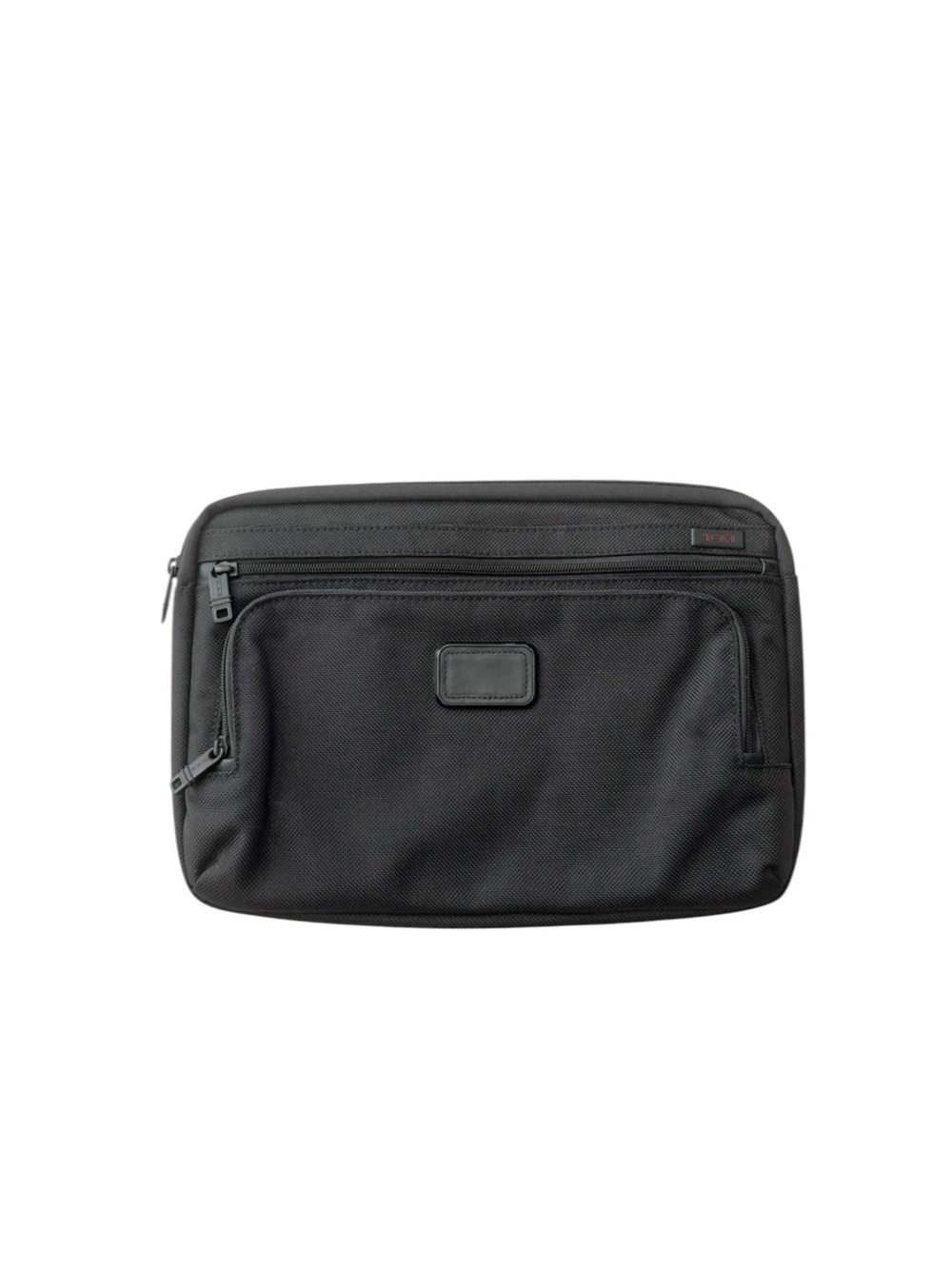 Tumi Alpha Black Nylon Laptop IPad Sleeve Zip Bag 13.5” x 9”
